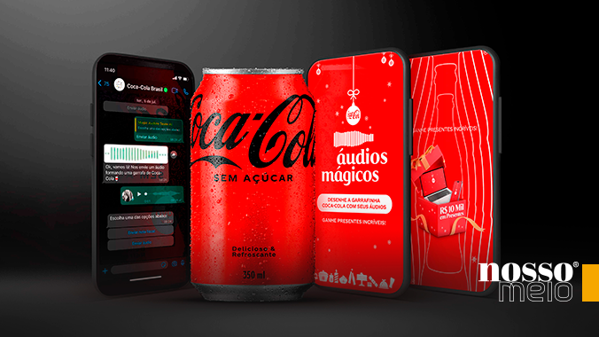 Campanha natalina da Coca-Cola usa o recurso de inteligência artificial  para transformar áudios no WhatsApp em presentes | Portal Nosso Meio